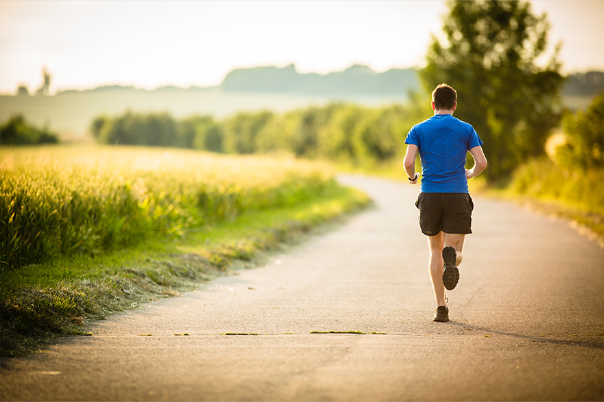 3 – Man running along road